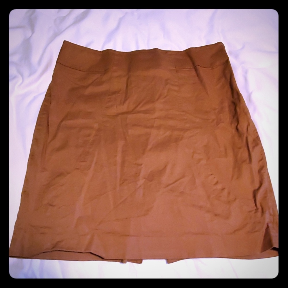 Tan pencil skirt